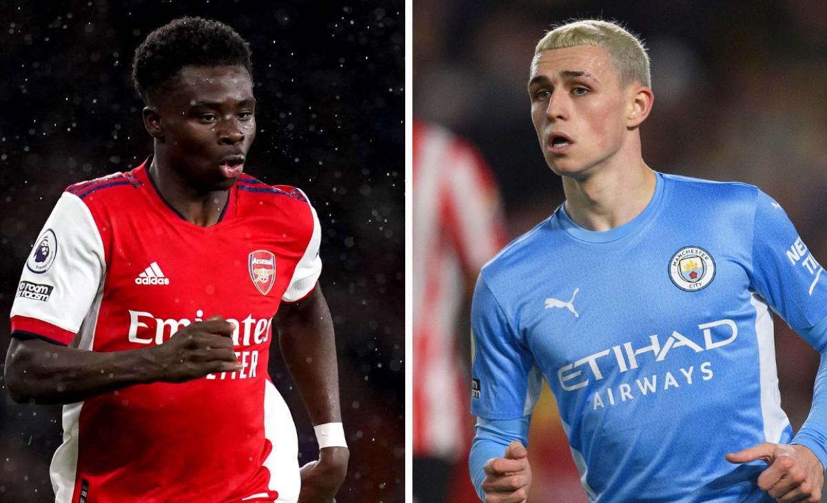 bukayo saka vs phil foden arsenal man city bukayo saka vs phil foden arsenal man city