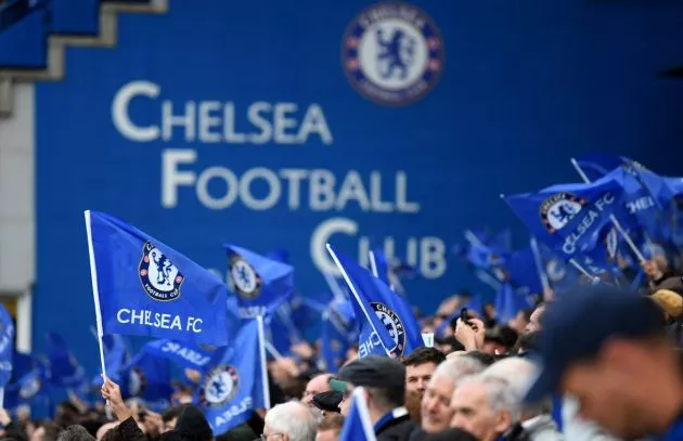 chelsea fans flags stamford bridge stadium Marina