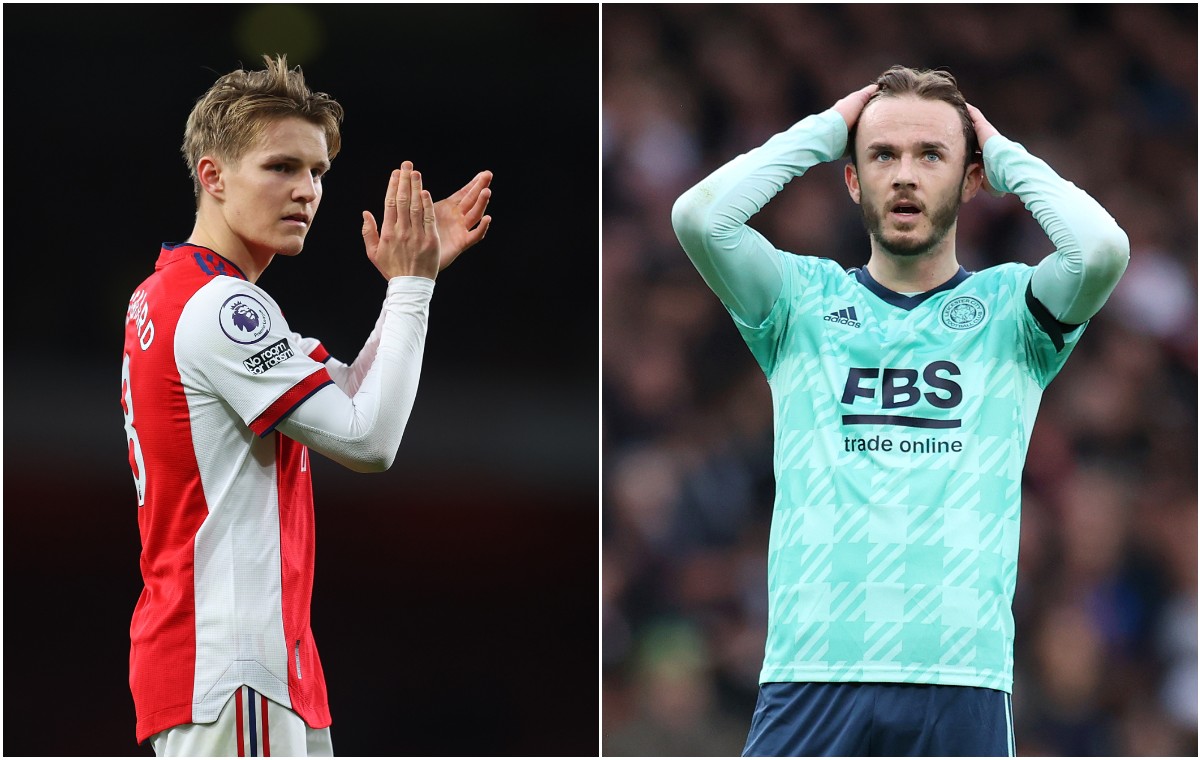 martin odegaard arsenal james maddison leicester