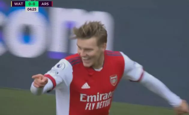 odegaard goal video