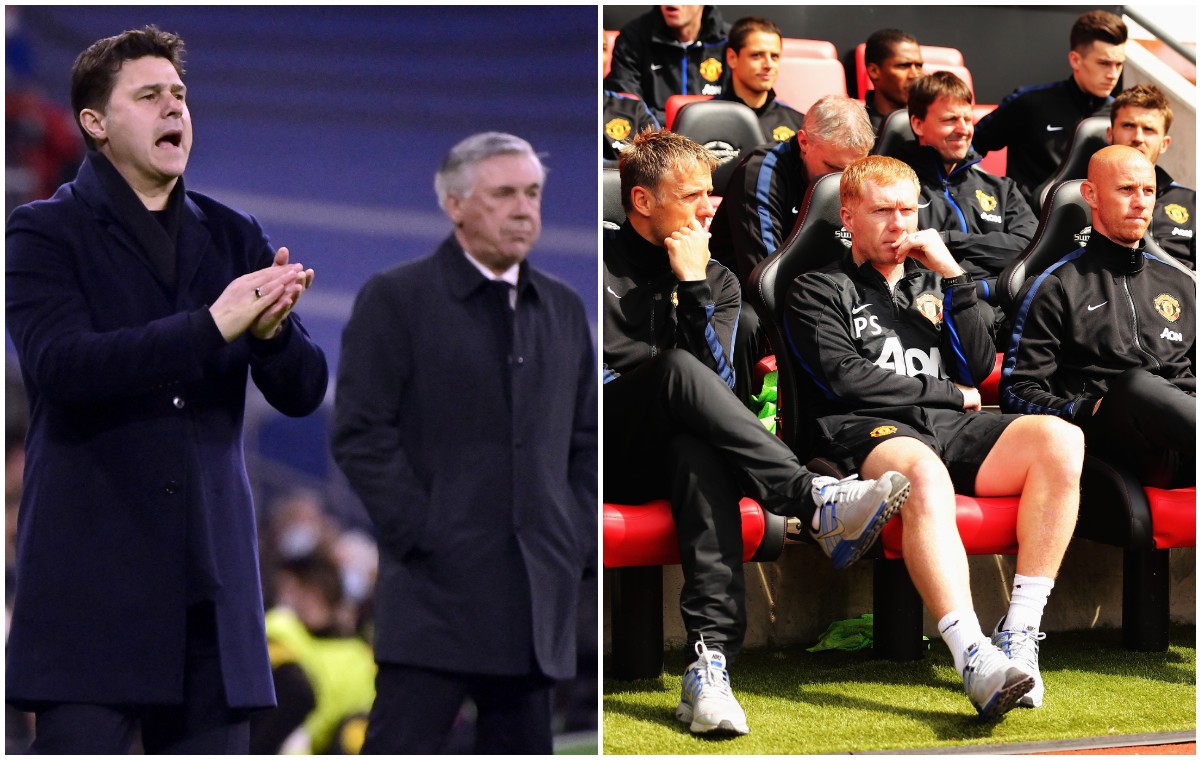 pochettino ancelotti neville scholes butt