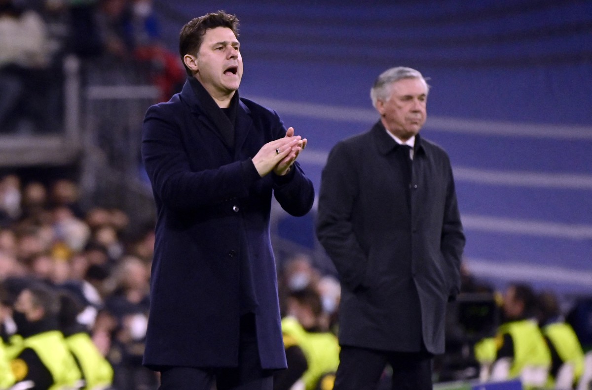 pochettino and ancelotti psg real madrid