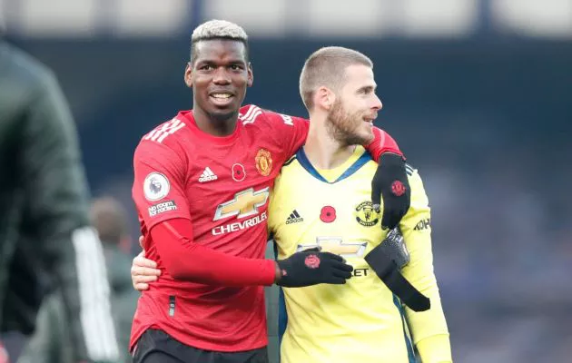 Everton Man United Paul Pogba David de Gea