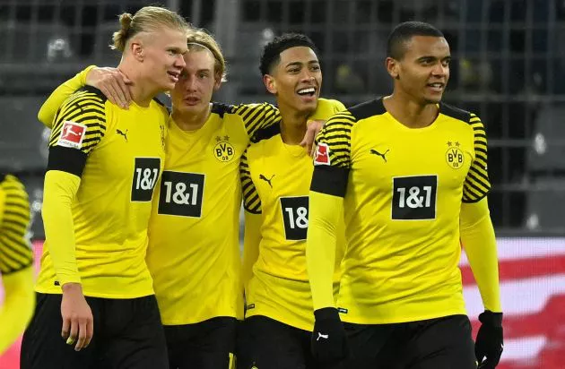 haaland bellingham akanji borussia dortmund