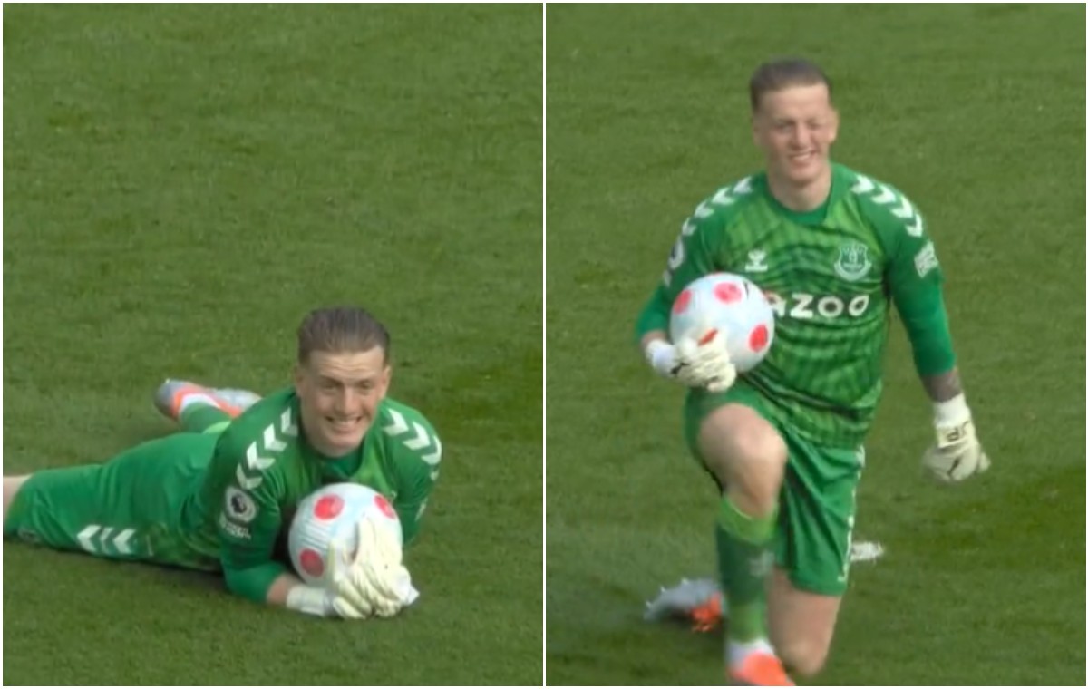 jordan pickford wink liverpool