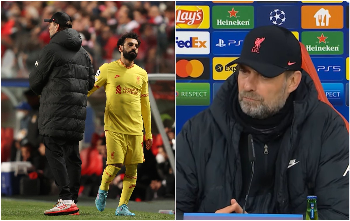 klopp and salah liverpool benfica