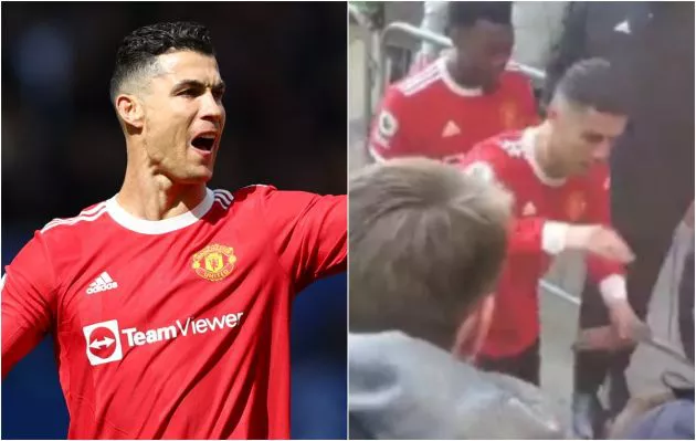 ronaldo angry everton