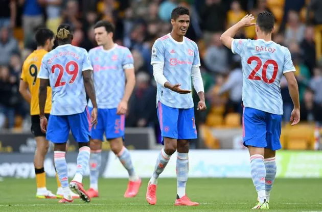 wan-bissaka maguire varane dalot man united
