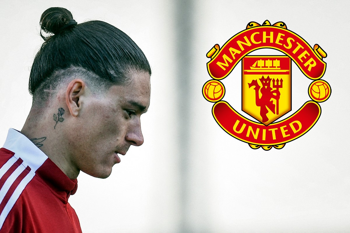 Benfica training Man Utd Darwin Nunez