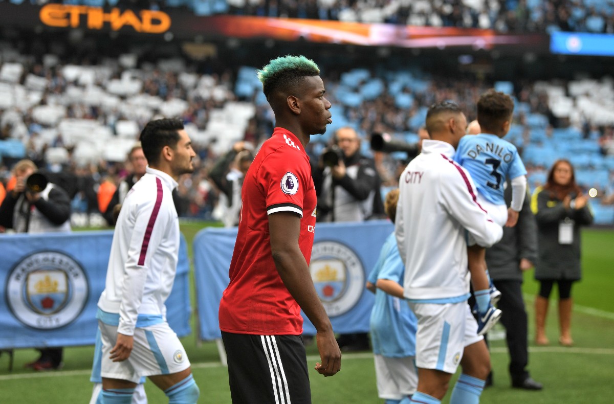 Pogba Man Utd Man City Etihad Stadium