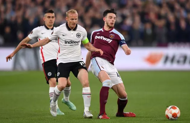 West Ham Eintracht Frankfurt Declan Rice
