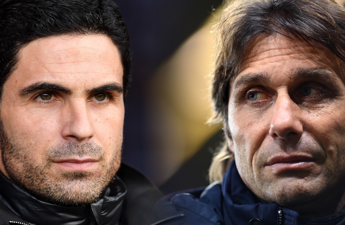 arteta vs conte afc thfc