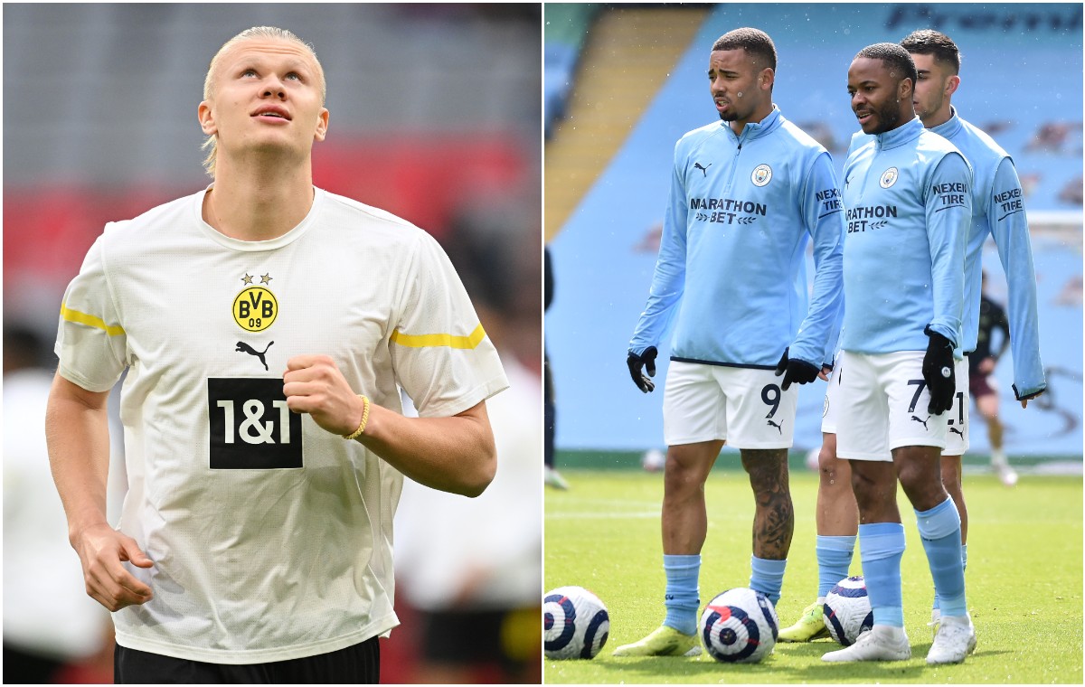 erling haaland and gabriel jesus and raheem sterling