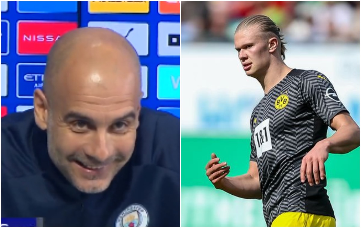 guardiola haaland funny