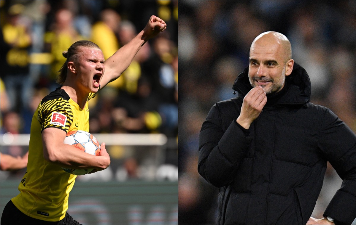 haaland guardiola dortmund manchester city