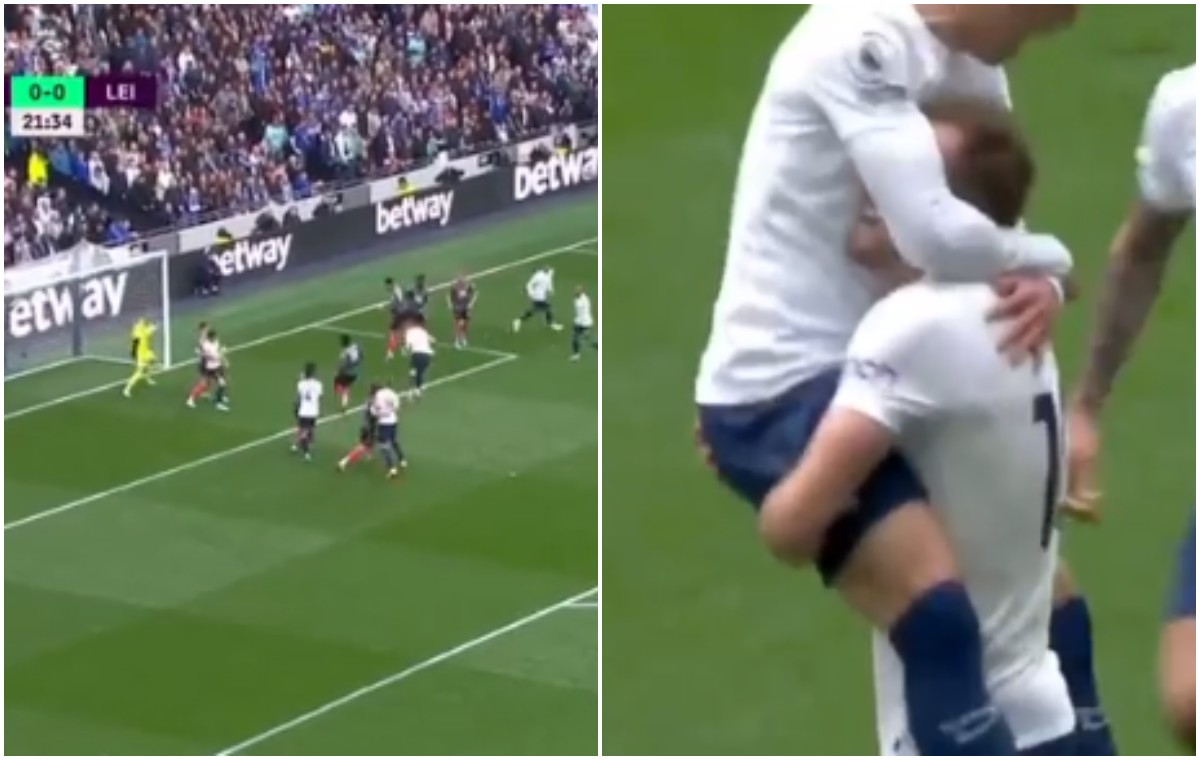 kane son goal spurs leicester