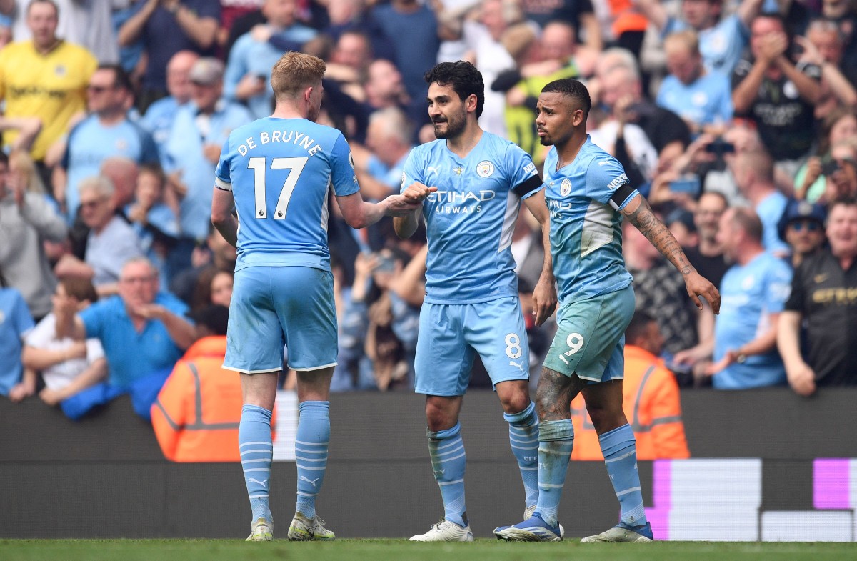 Kevin De Bruyne Ilkay Gundogan and Gabriel Jesus