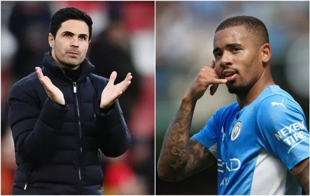arteta arsenal gabriel jesus mcfc