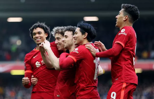 liverpool vs cardiff jota firmino minamino