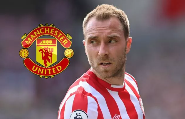 man utd badge eriksen brentford
