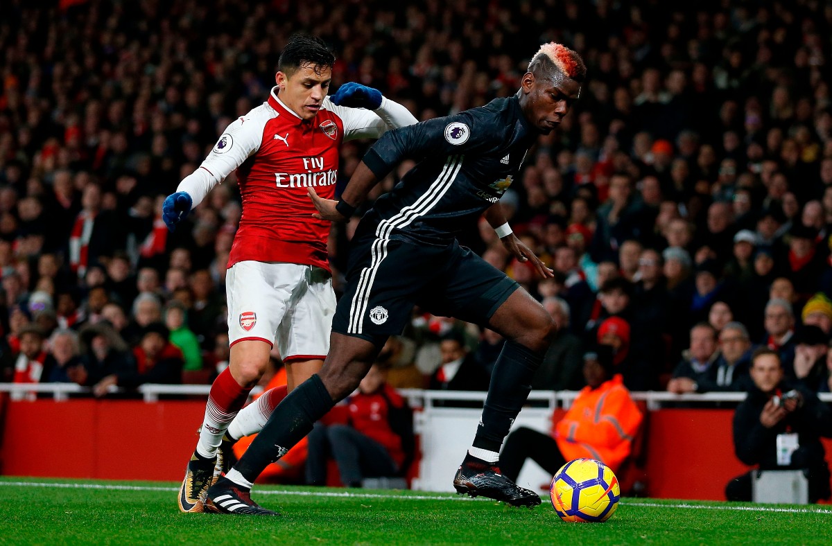 alexis sanchez arsenal vs paul pogba man united
