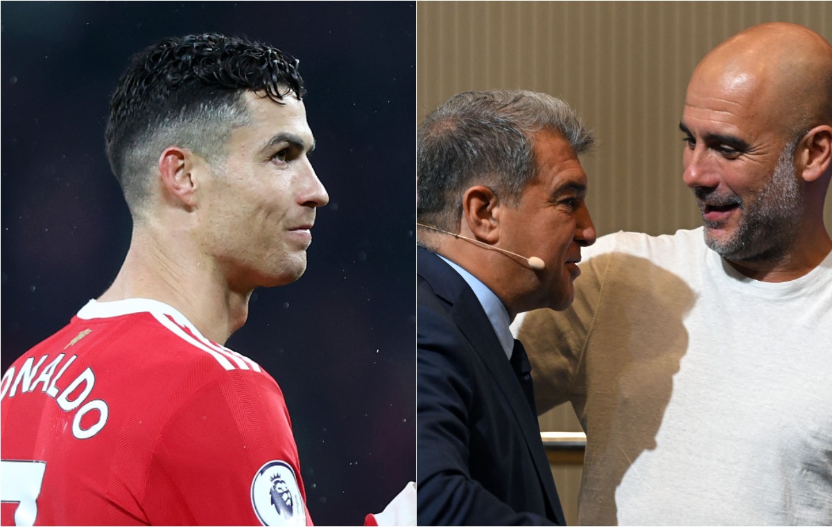 cristiano ronaldo joan laporta pep guardiola
