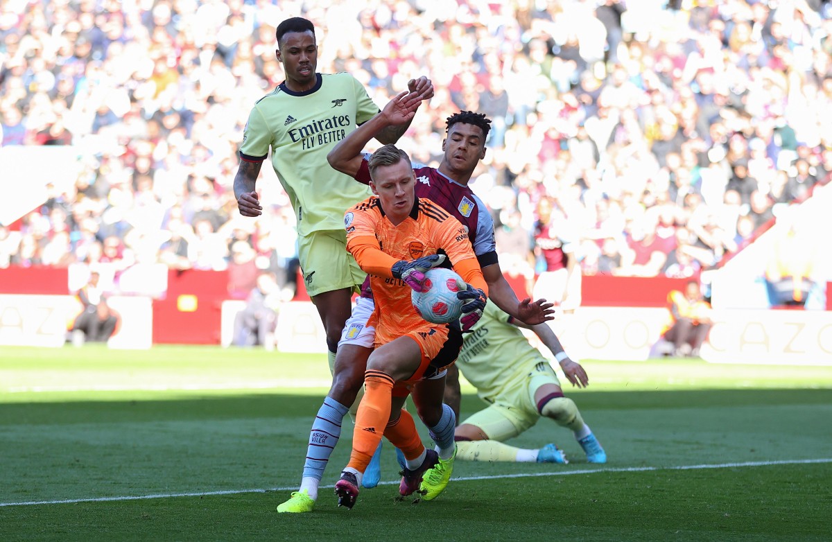 leno gabriel arsenal vs villa