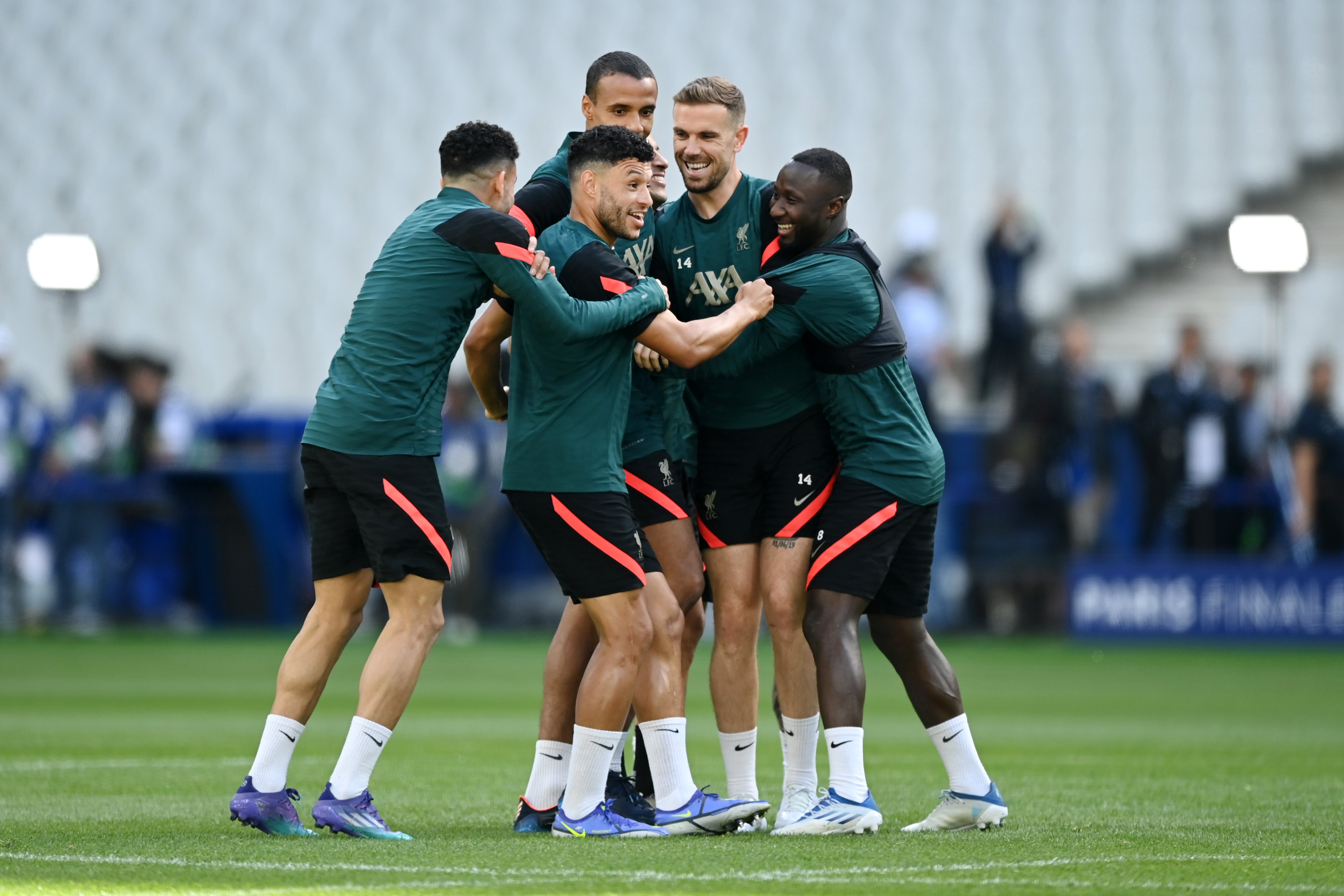 liverpool players in training