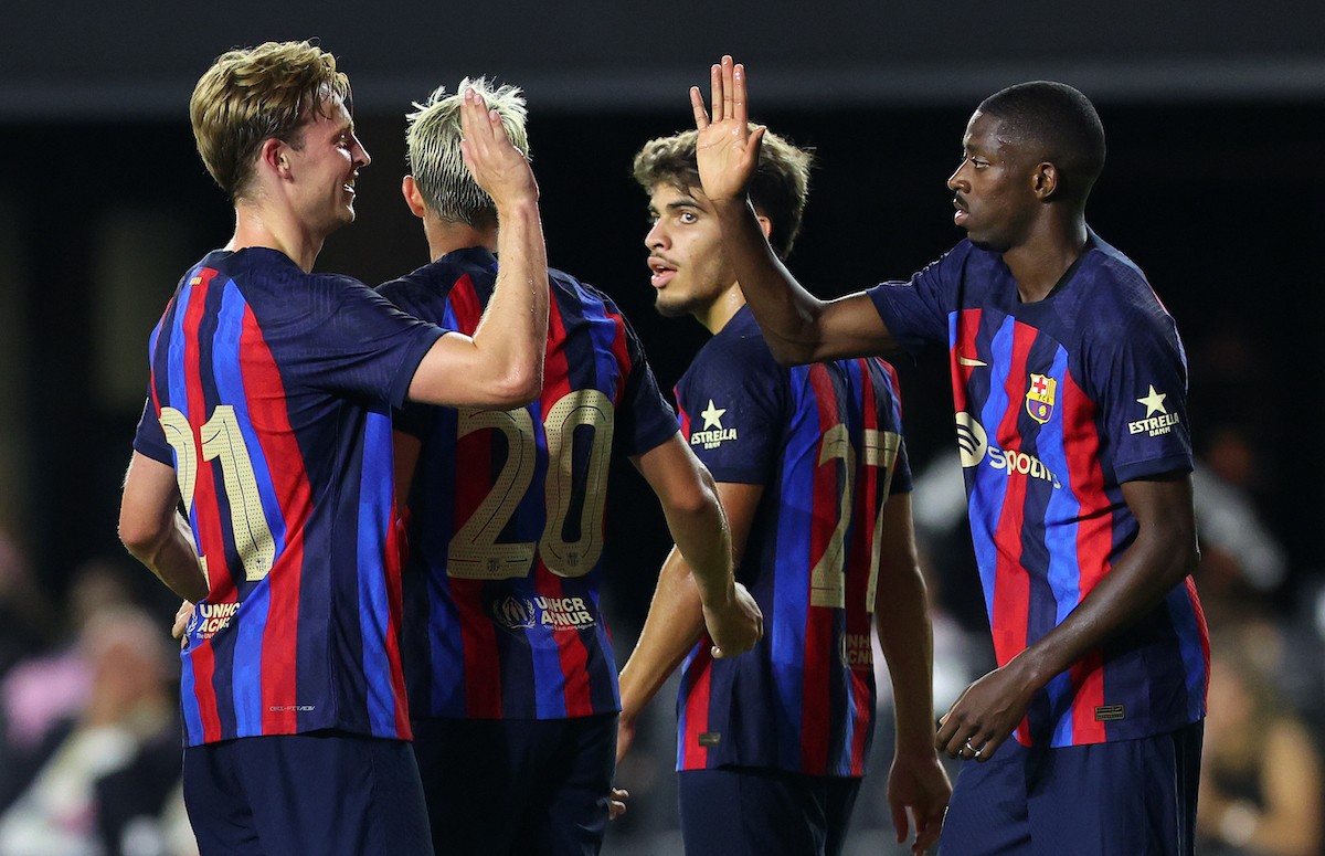 De Jong and Dembele FC Barcelona