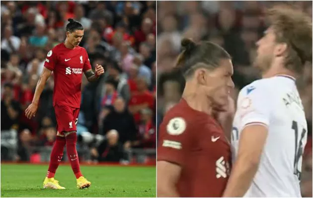 darwin nunez liverpool palace sending off