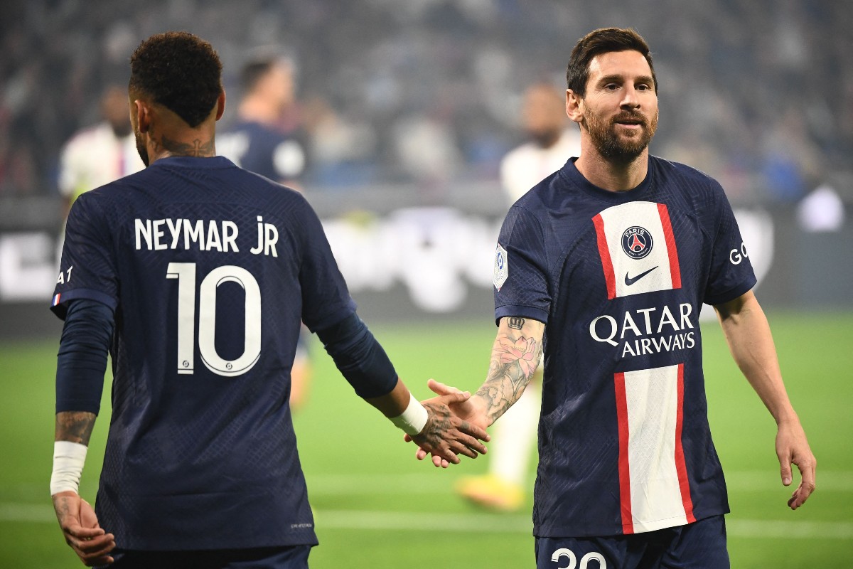 Neymar Messi PSG Lyon 2022