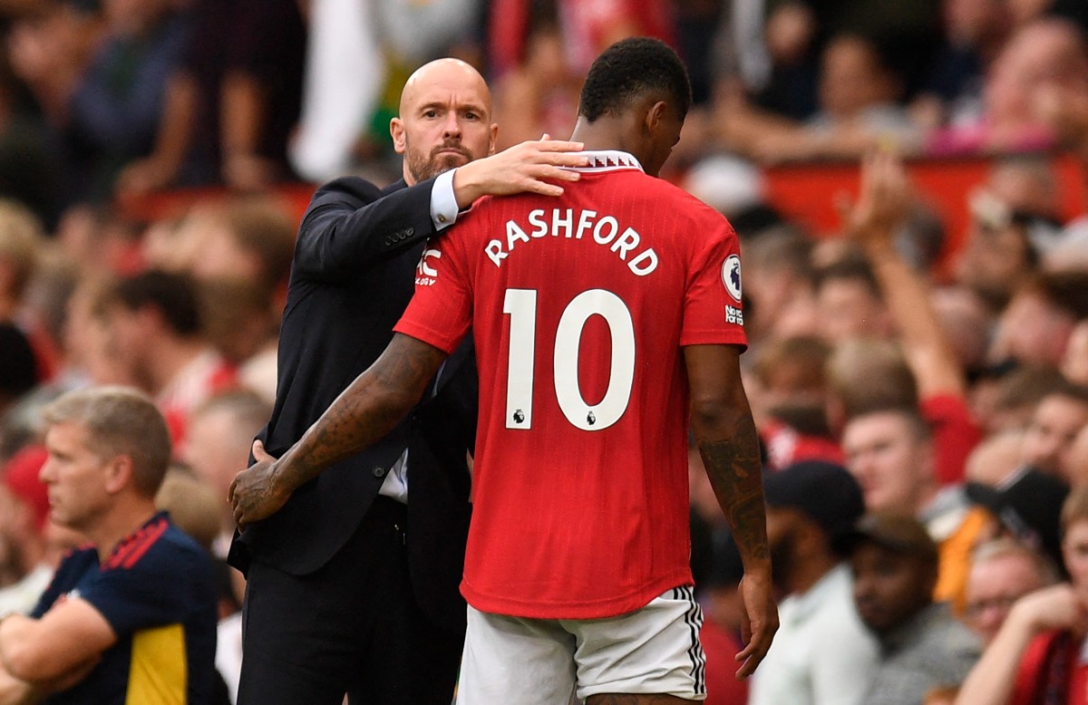 ten hag rashford united 3-1 arsenal