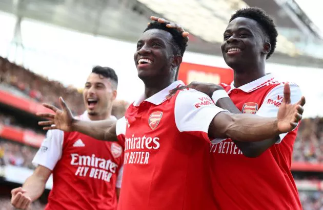 Arsenal V Everton Saka Nketiah Martinelli