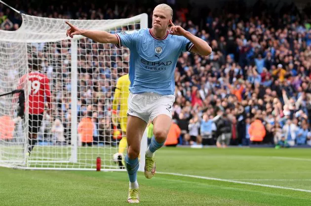 Man City Erling Haaland vs Man United
