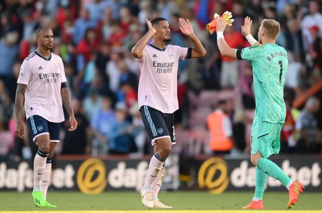 bournemouth v arsenal saliba ramsdale