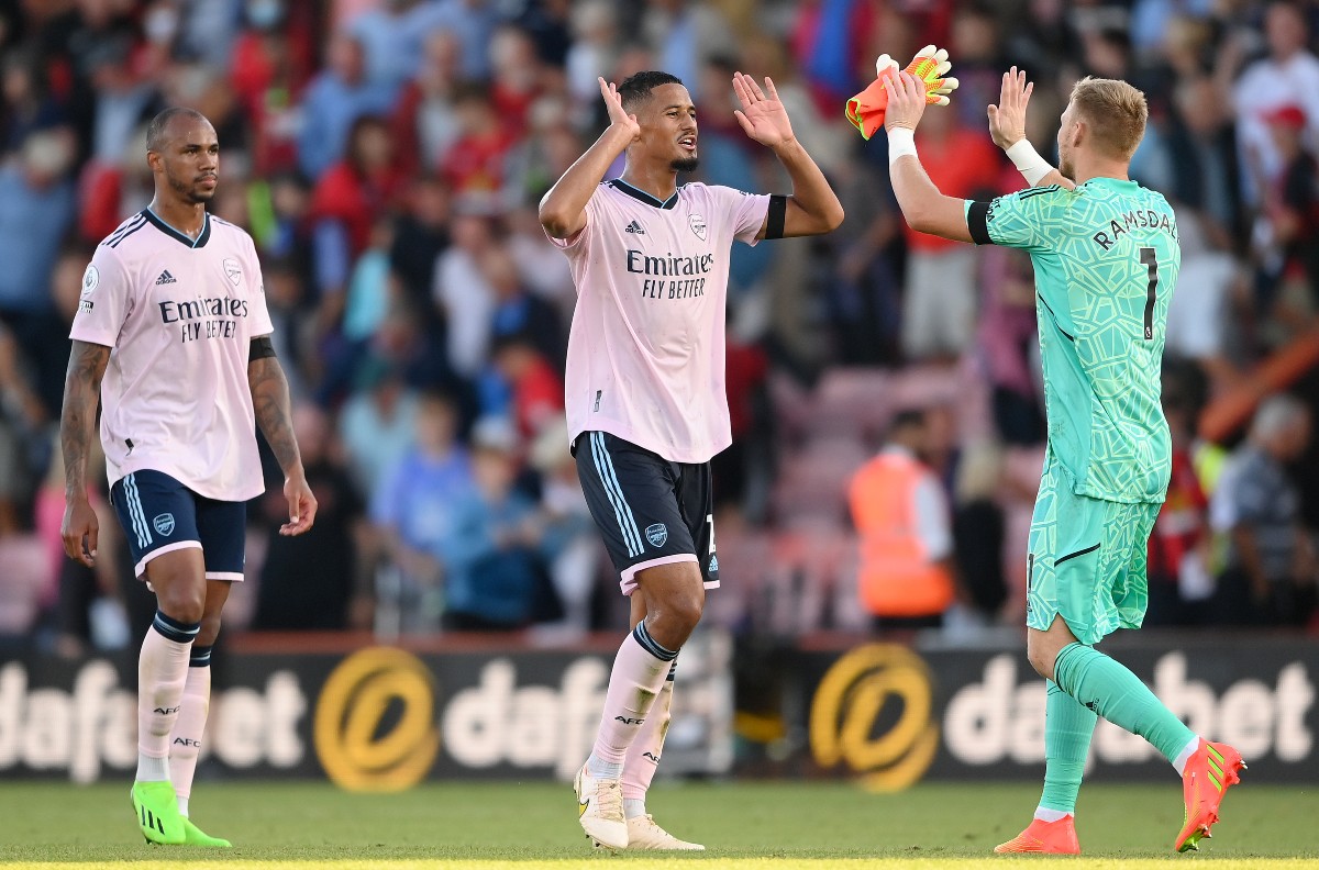 bournemouth v arsenal saliba ramsdale