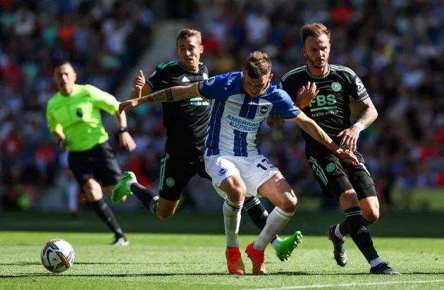 brighton vs leicester city james maddison premier league