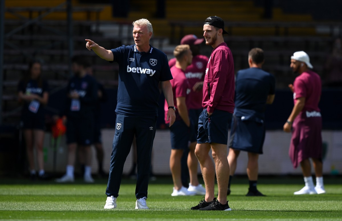 david moyes declan rice pre-season 2022