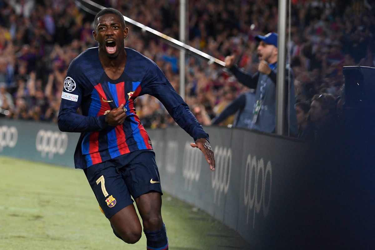 ousmane dembele celebrates 2022