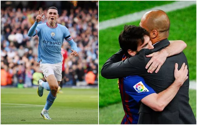 phil foden lionel messi pep guardiola