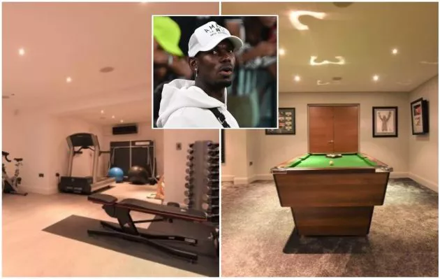 pogba house pool table gym