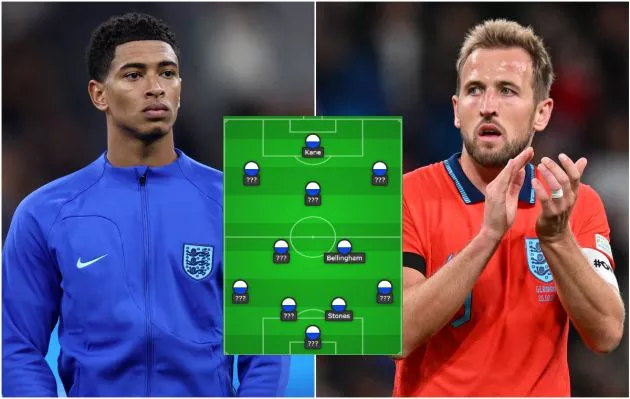 bellingham and kane england line up