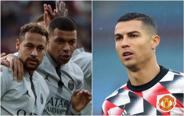 neymar mbappe ronaldo manchester united