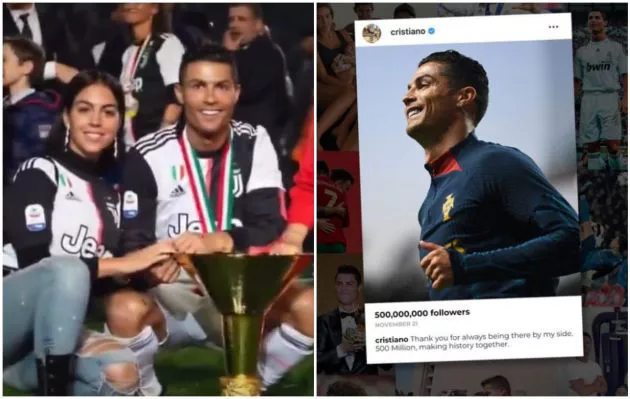 ronaldo 500million insta