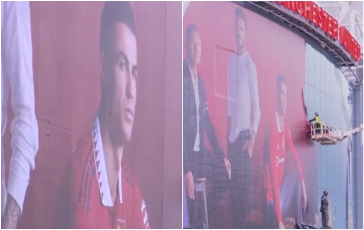 ronaldo mural old trafford