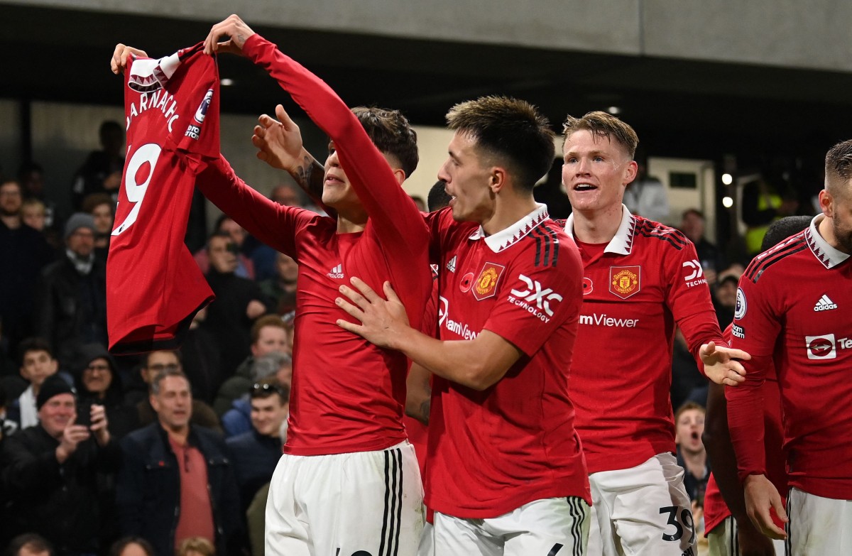 Fulham Man United Alejandro Garnacho Scott McTominay Lisandro Martinez