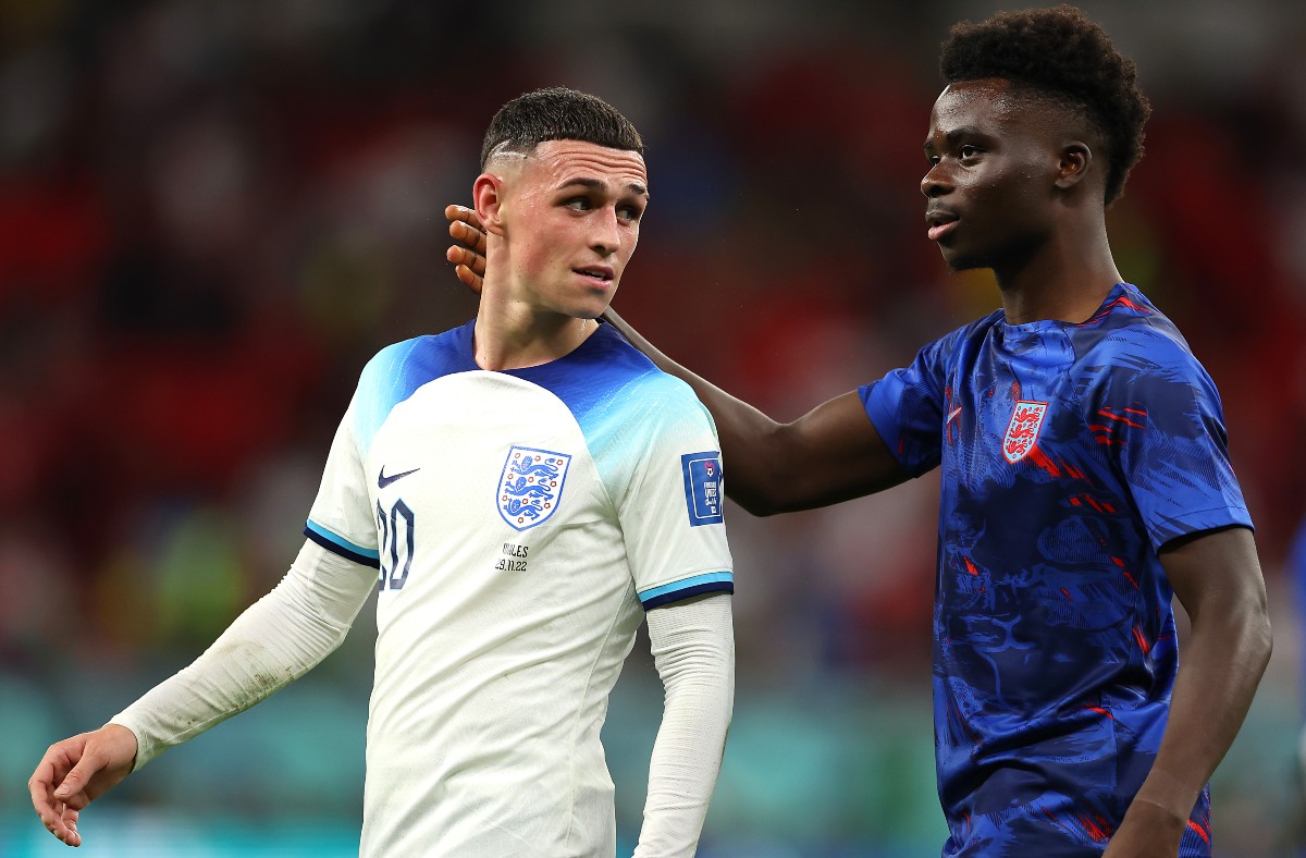 foden and saka england 2022