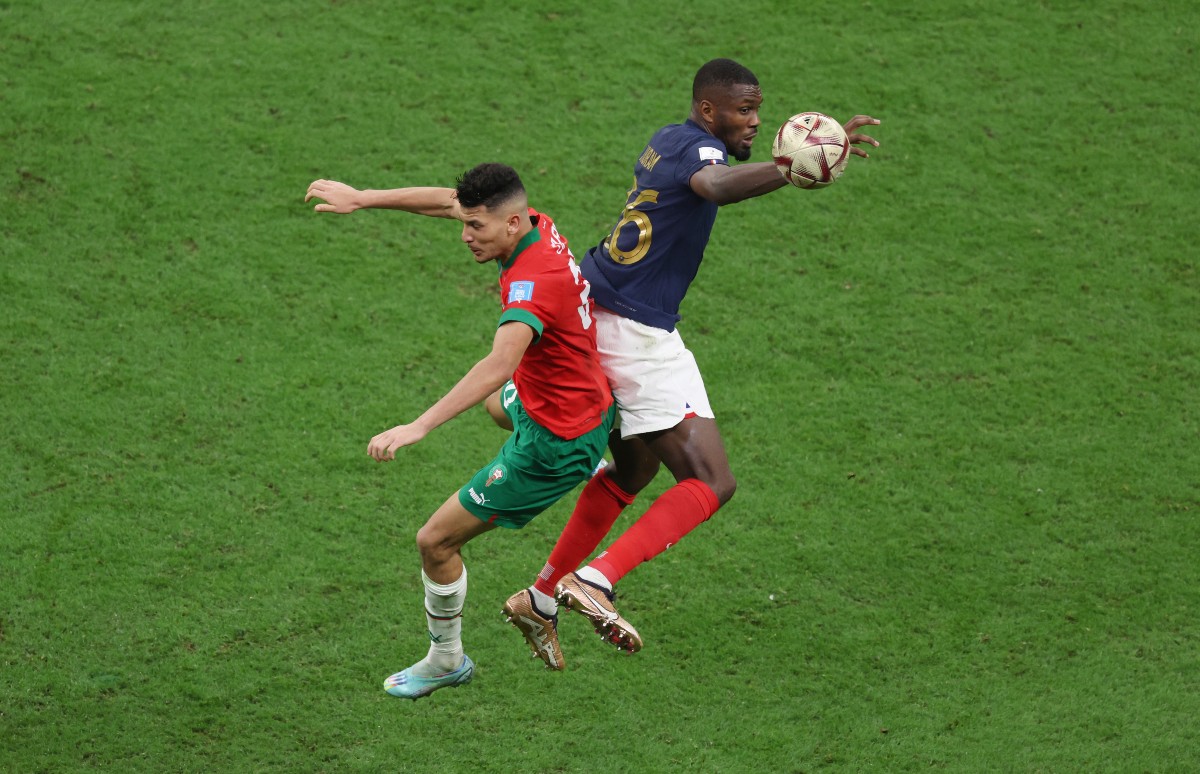 france vs morocco thuram