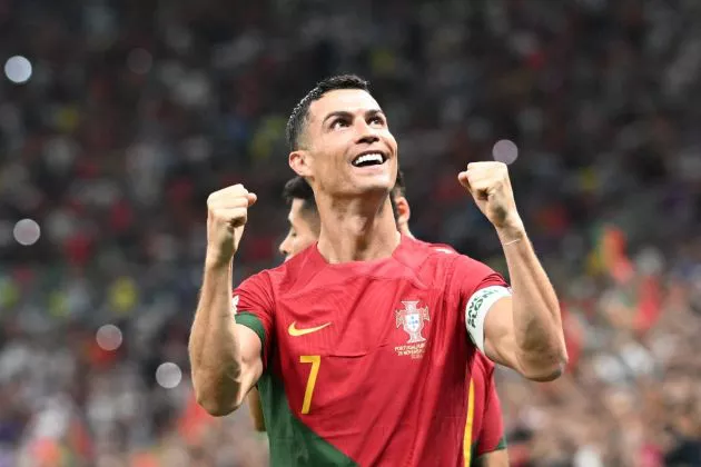 Cristiano Ronaldo pictured at the 2022 FIFA World Cup