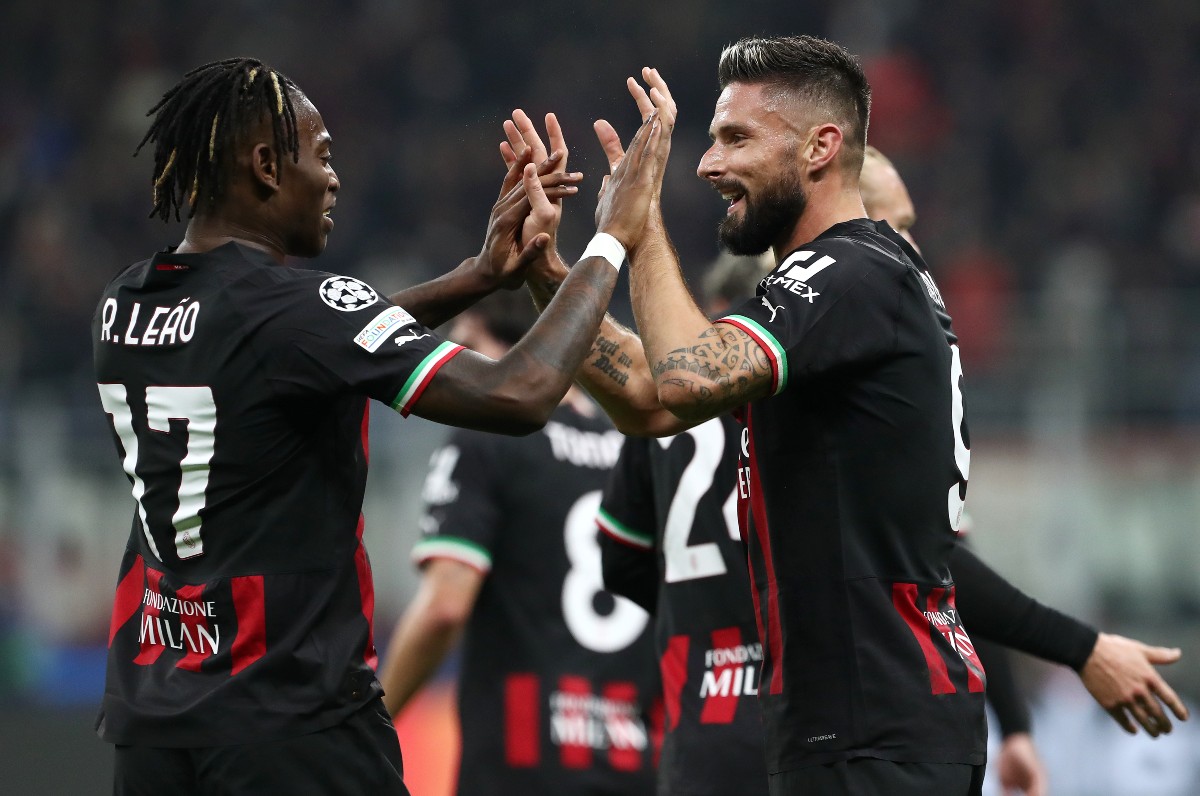 Rafael Leao Olivier Giroud AC Milan Rafael Leao Olivier Giroud AC Milan